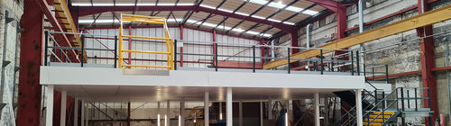 Custom-made industrial mezzanine - John Scott Works Ltd - industrial / floor / for logistics