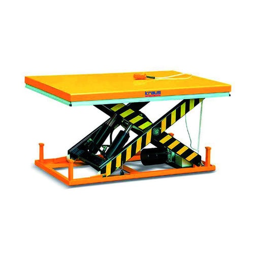 Simple scissor lift table - HTC 2001 - KRAUS Betriebsausstattung und Fördertechnik GmbH - electro-hydarulic / stationary
