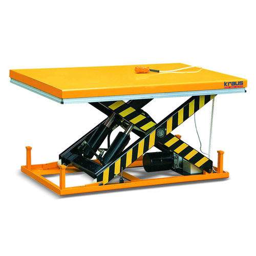 Simple scissor lift table - HTC 2006 - KRAUS Betriebsausstattung und Fördertechnik GmbH - electro-hydarulic / stationary