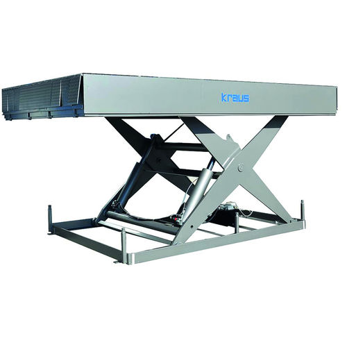 Simple scissor lift table - AXA3.40F2.160.290186I - KRAUS Betriebsausstattung und Fördertechnik GmbH - electro-hydarulic / stationary / loading