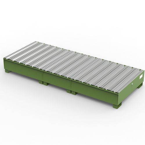 IBC container spill pallet - 004157 - COMI endless storage - for drums / galvanised steel / with galvanized grid