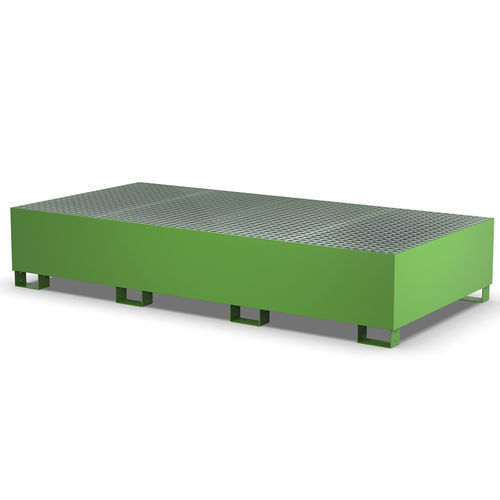 IBC container containment bund - 009367 - COMI endless storage - hot-dip galvanised steel / with galvanized grid