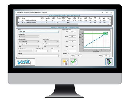 Parameterization software package - EasyWin ® - GWK Norbert Gerlach GmbH & Co. KG - database / data analysis / data management