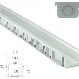 Polypropylene drainage channel - 10.009.020.000 series - IFEC - Industria de Ferragens do Centro