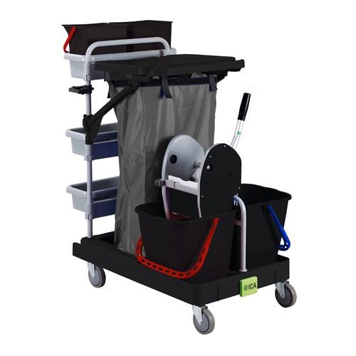 Multipurpose collection trolley - CARR00643_0099 - ICA - for waste / plastic / with shelf