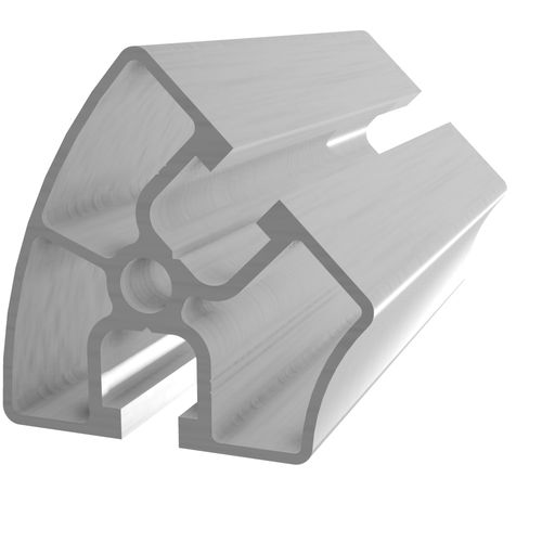 Anodized aluminum profile - B0960 - trimat srl - grooved / curved / 45°