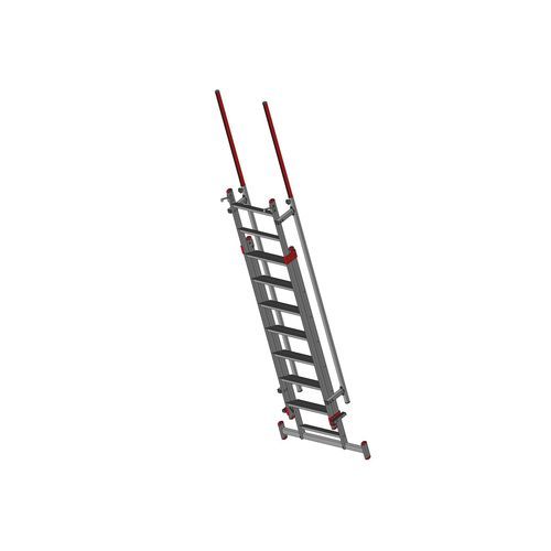 Aluminum ladder - F090169 series - FORTAL - telescopic