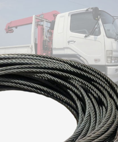 Deck crane hoist cable - C.F.WIREROPE, LTD - for mini-cranes / for truck cranes / steel