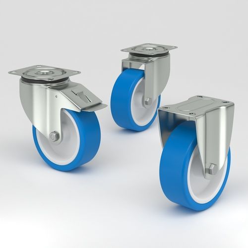 Swivel caster - Q-B13- 3B series - NHK Group ApS - fixed / base plate / for trolleys