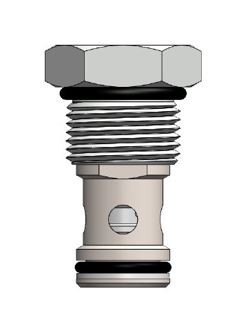 Poppet check valve - CV12-P0 - Hydrabase - cartridge / G / spring