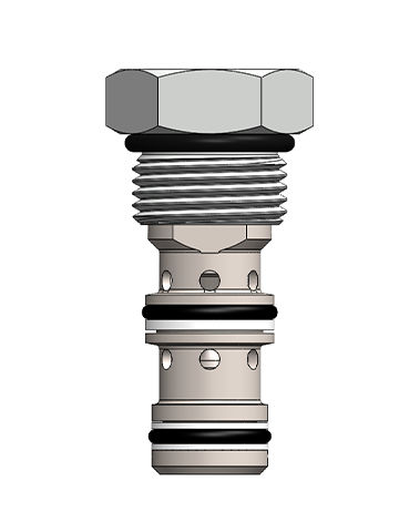 Pilot-operated check valve - PC08 - Hydrabase - cartridge / piston / screw-in