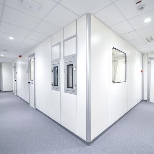 Rock wool core sandwich panel - Cleanroom Italia srl - aluminum facing / wall