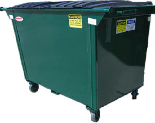 Recycling dumpster - 2YD Rear Load Veolia Green - Gregory container