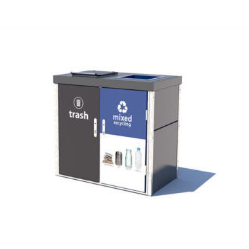 Modular trash bin - RC series - Metro STOR - steel / rear loading / for household waste
