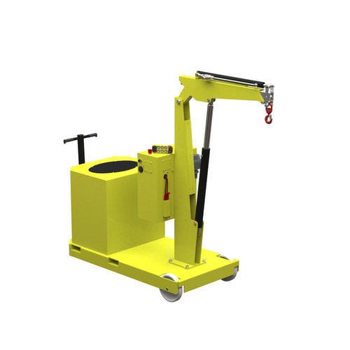 Heavy-duty mini shop crane - GZ1000BSER - Flex Lifting Cranes by AxA Group S.r.l. - 1 ton / telescopic / with counterweight