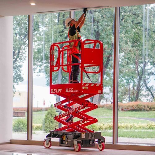 Low-level scissor lift - EL 5.5 Junior - ELS Lift Makina Sanayi Ticaret A.S. - wheeled / battery-powered / indoor/outdoor