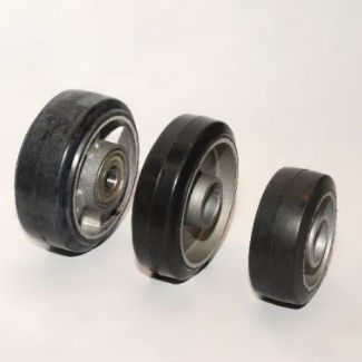 Wheel with solid tire - TC-RuG100F - Grupo Carmelo - rubber / for trolleys