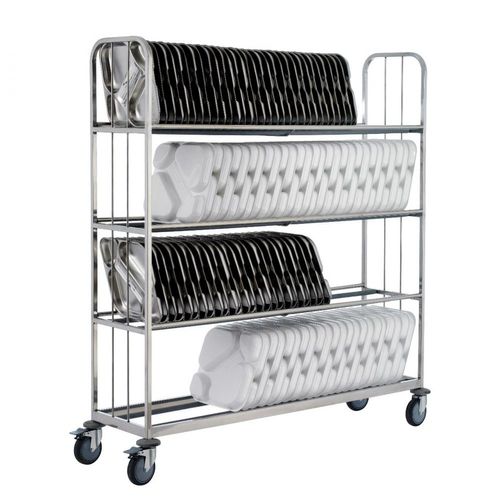 Storage cart - GC-rollbandejasEuro - Grupo Carmelo - stainless steel / with swivel casters