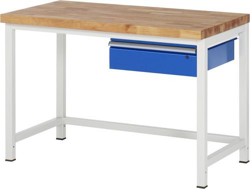 Beech workbench - 8001 - RAU - for workshops / with drawer