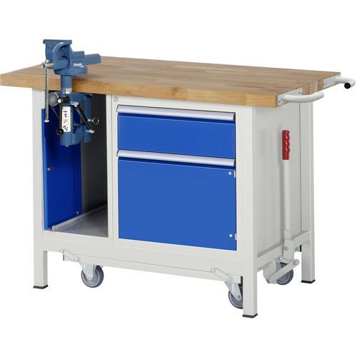Beech workbench - 8181 - RAU - fully-welded / with cabinet / manual