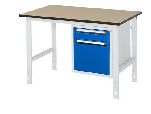 Wooden workbench - 06-625F80-12-KM05.11 - RAU - for workshops / with drawer / 2-drawer