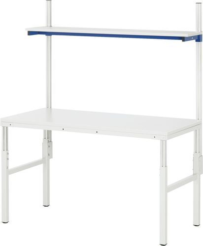 Steel workbench - E-ATEB-1500-500H.11 - RAU - for workshops / with shelves / metal