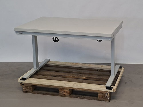 Steel workbench - 08-AT-125-080-M40-Sch - RAU - electric / height-adjustable / ESD