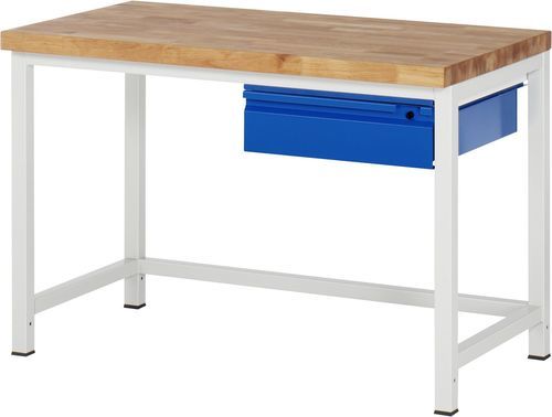 Beech workbench - 8001 - RAU - for workshops / fully-welded / with drawer