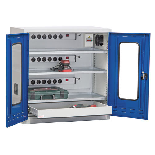 Protective cabinet - 7FN-NH1000FD-AKK3XRB - KLW LUTZ - battery holder / floor-mounted / with drawer