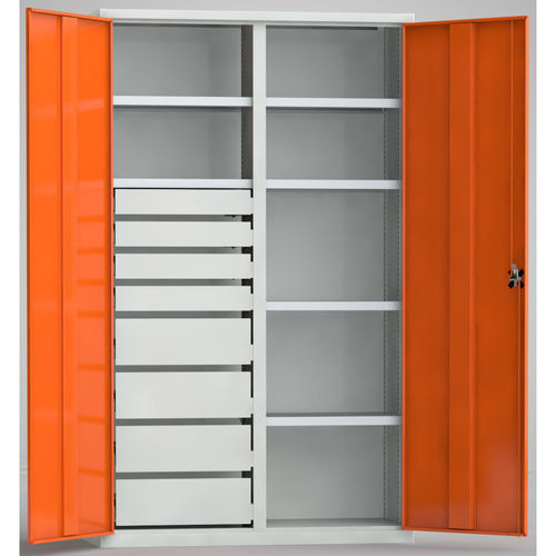 Storage cabinet - UNIVERSAL  - KLW LUTZ - floor-mounted / 8-drawer / shelf