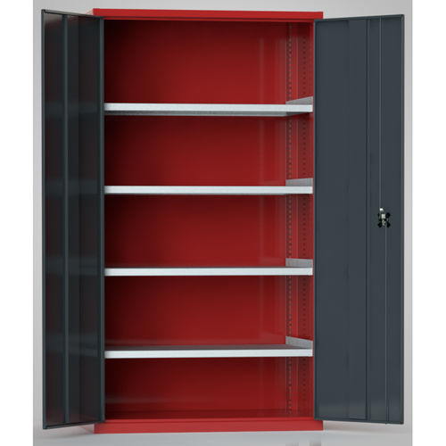 Storage cabinet - 7FW-PP2000TD-0001XPB - KLW LUTZ - floor-mounted / hinged door / double door