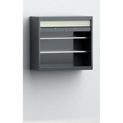 Storage cabinet - 7RN-LE1000RK-0001XRH - KLW LUTZ - wall-mounted / tambour door / shelf