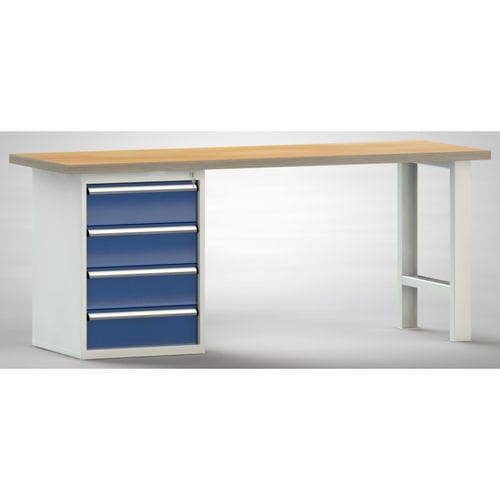 Steel workbench - WS515N-2000M40-E0804 - KLW LUTZ - assembly / for workshops / with drawer