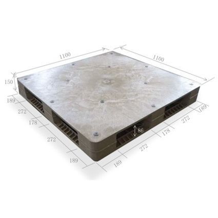 Recycled plastic pallet - TH-R4-1111 - TAIWA HOLDING CO., LTD. - storage / handling / multi-way