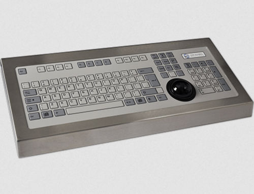 Panel-mount keyboard - CKS - with mechanical keys / 128-key / with trackball
