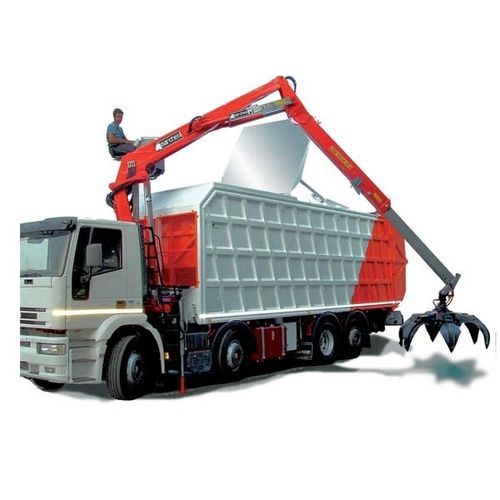 Top-loader waste collection vehicle - IVECO PTT 320q - Agazzi containers - diesel / with crane