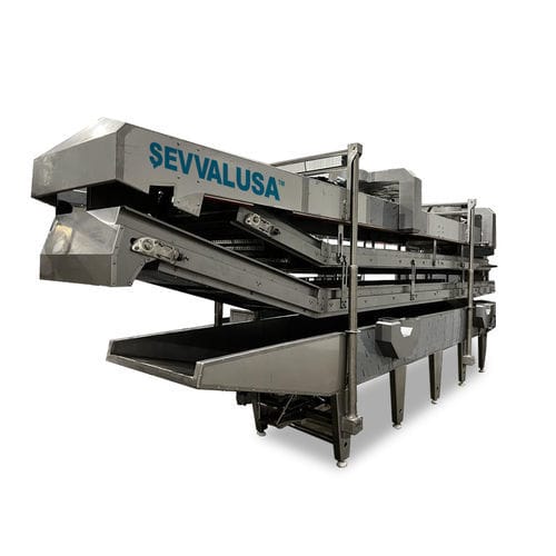 Continuous industrial fryer - SEVVALUSA Nut Processing and Packaging Solutions - nuts / automatic