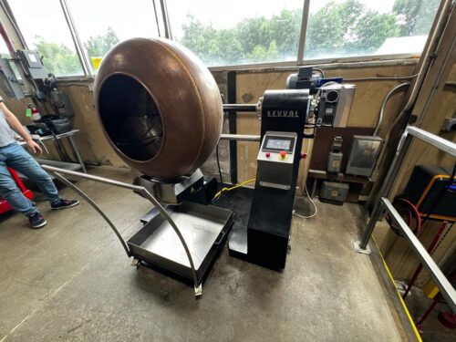 Automatic food  coating machine - HPM - SEVVALUSA Nut Processing and Packaging Solutions - rotary drum / sugar