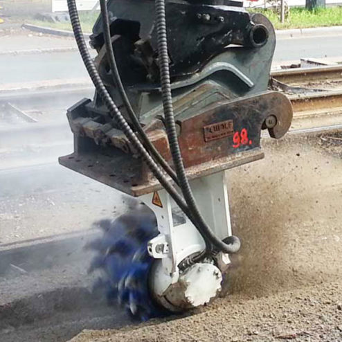 Excavator hydraulic milling cutter - ES 45 HD - KEMROC Spezialmaschinen GmbH - rotary