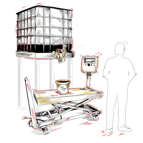 Semi-automatic filling machine - Visco Lift - Gravifill - container / can / drum