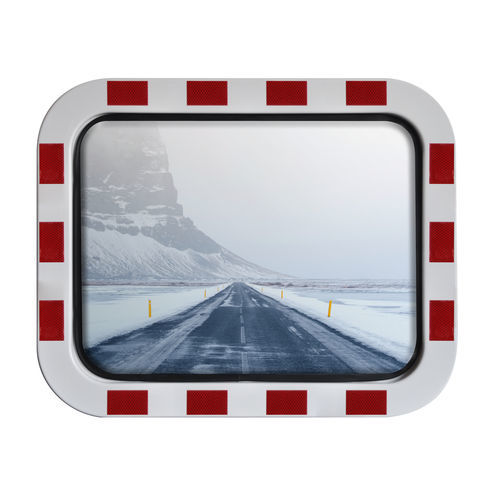 Road traffic safety mirror - Steel Crafts Europa - convex array / stainless steel / with frame