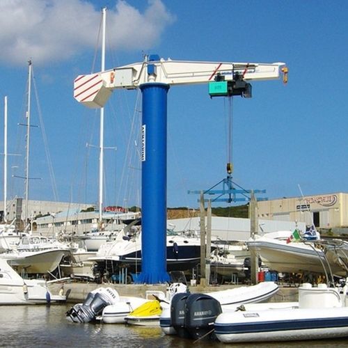 Boat jib crane - Xinxiang MAGICART Cranes Co., Ltd - pillar / 360° / 270°
