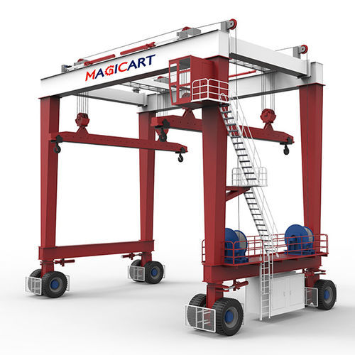 Custom-made gantry crane - Xinxiang MAGICART Cranes Co., Ltd - rubber-tired / for prefabrication sites / for civil works