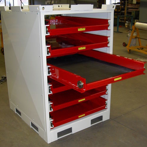 Storage cabinet - TRACO - THIEL Storage and Handling Systems - floor-mounted / with drawer / tray