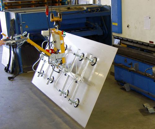 Cross vacuum lifting device - VACU - THIEL Storage and Handling Systems - for sheet metal / adjustable