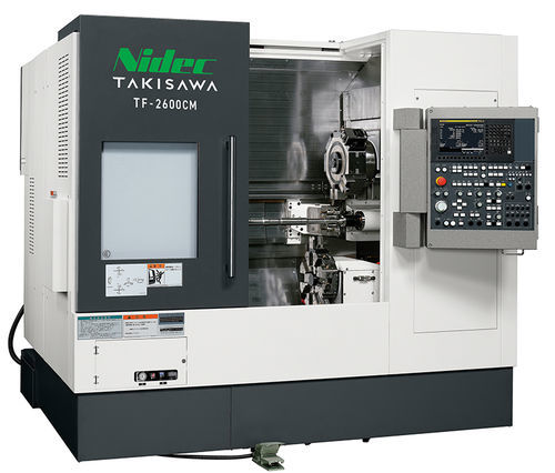 NC lathe - TF-2600 - TAKISAWA - vertical / 8 tools / for shaft machining