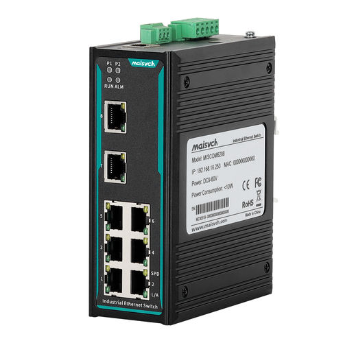 Managed ethernet switch - MISCOM6208 series - Maisvch - 8 ports / 10/100BaseT(X) / layer 2