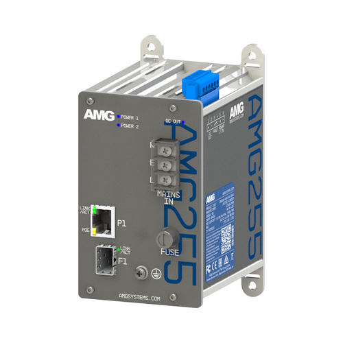 Media converter - AMG255-1F-1S-T - AMG Systems - Ethernet / gigabit Ethernet / DIN rail
