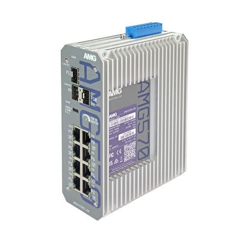 Managed ethernet switch - AMG570-8GAT-3S-P240-LV - AMG Systems - 11 ports / gigabit Ethernet / layer 3
