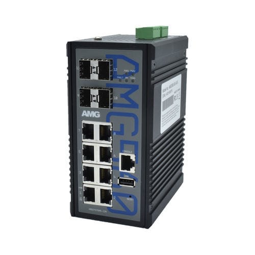 Managed ethernet switch - AMG560-8G-4XS  - AMG Systems - 12 ports / layer 2 / gigabit Ethernet